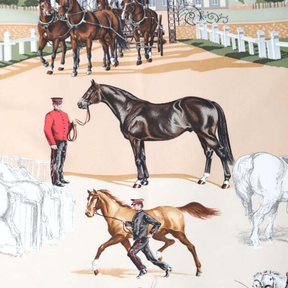 HERMES Blue Scarf - Picture 4 of 9